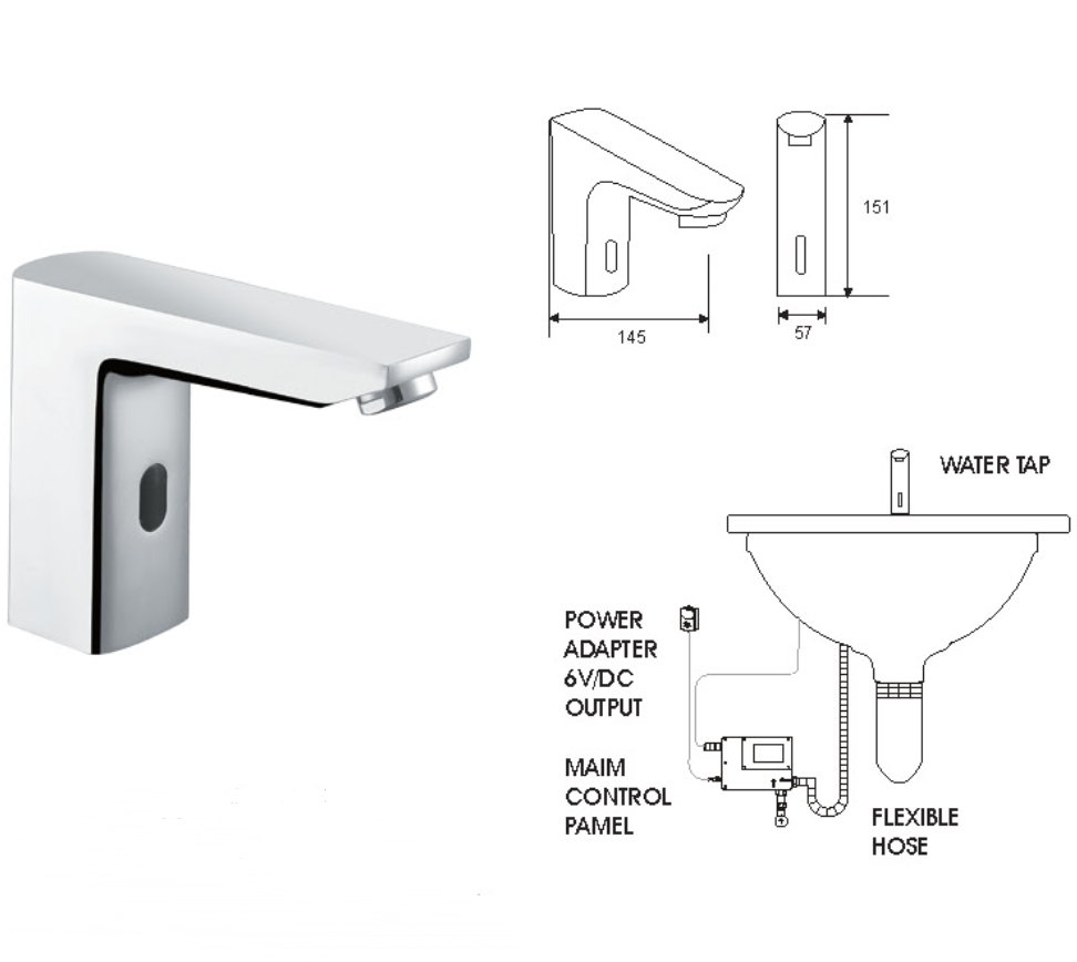 High standard wash basin sensor water faucet free touch sensor faucet automatic