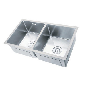 CUPC undermount single bowl stainless steel zero radius sink handmade kitchen sink