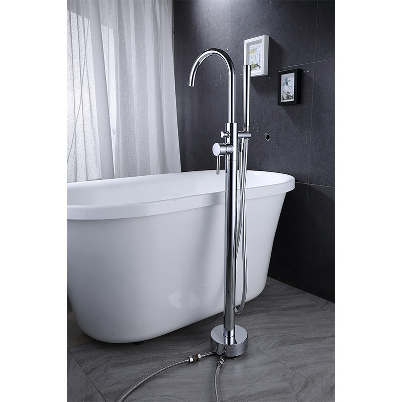 UPC chrome freestanding floor mounted clawfoot bath tub faucet taps