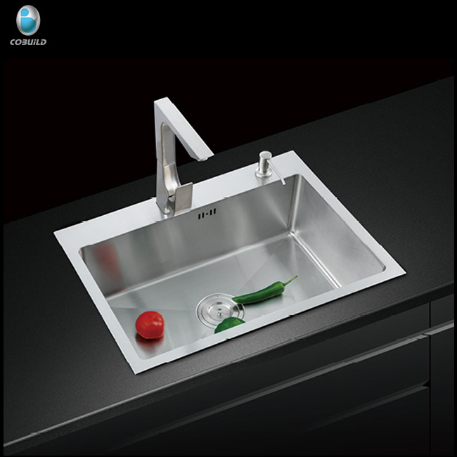 CUPC undermount single bowl stainless steel zero radius sink handmade kitchen sink