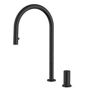 Faucet Supplier Single Handle Deck Mount Kitchen Faucet Gun Black Kitchen Sink Faucet with Pull Down Sprayer