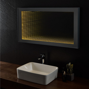 Bathroom fogless led tunnel mirror silver vanity led mirror