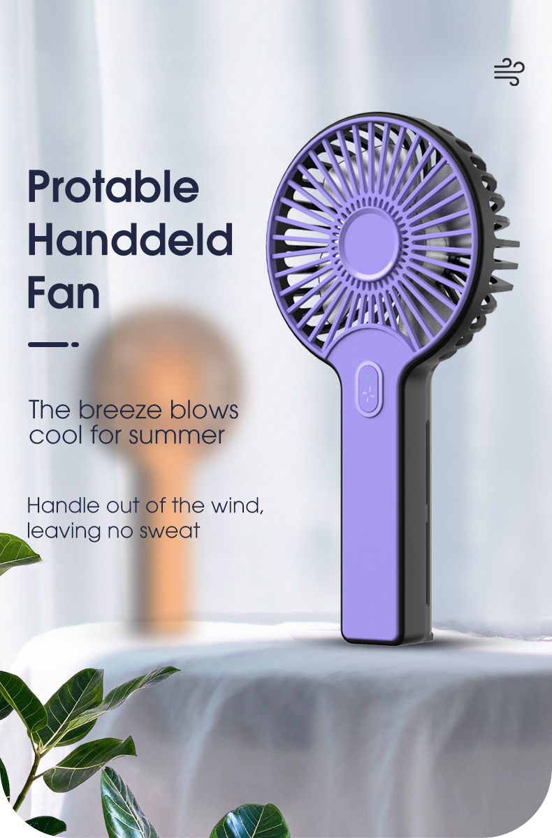 KC PSE  mini hand held fan cordless 2023 customized brand portable electric hand fan rechargeable