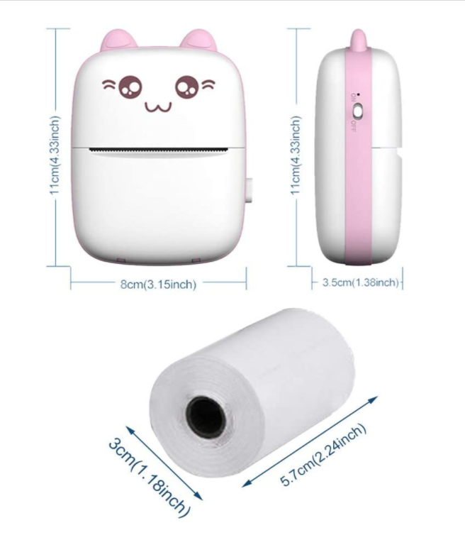 2024 Boys girls best gifts wireless thermal printer notes stickers Receipts photo picture portable mini printer C9