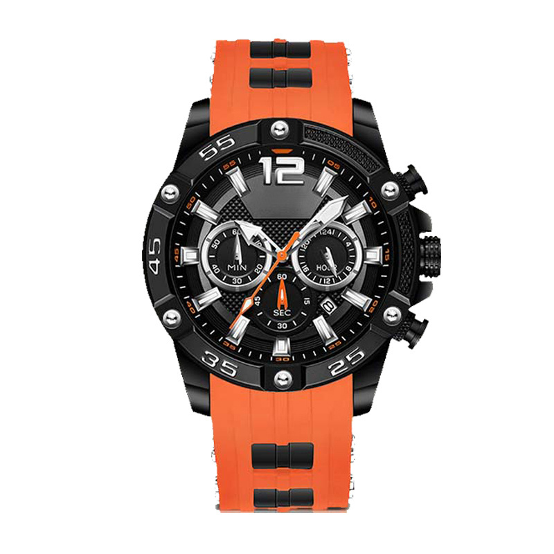 Quartz Mens Watch Stainless Steel/Silicone Strap watches