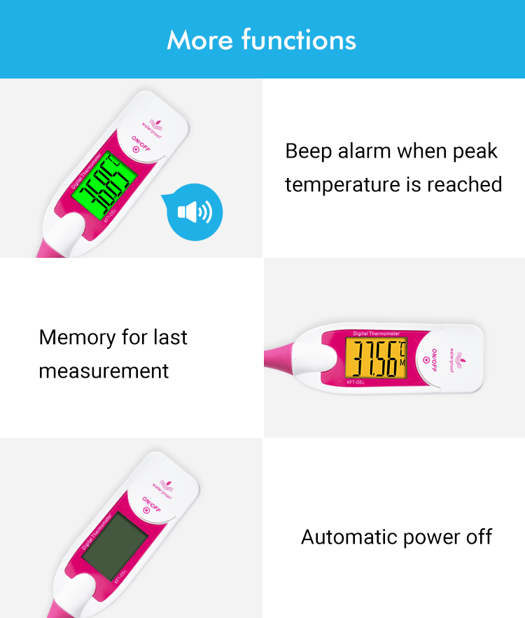 Portable Smart Medical Clinical Electronic Fever Lcd Large Display Digital Clinical Thermometers For Baby