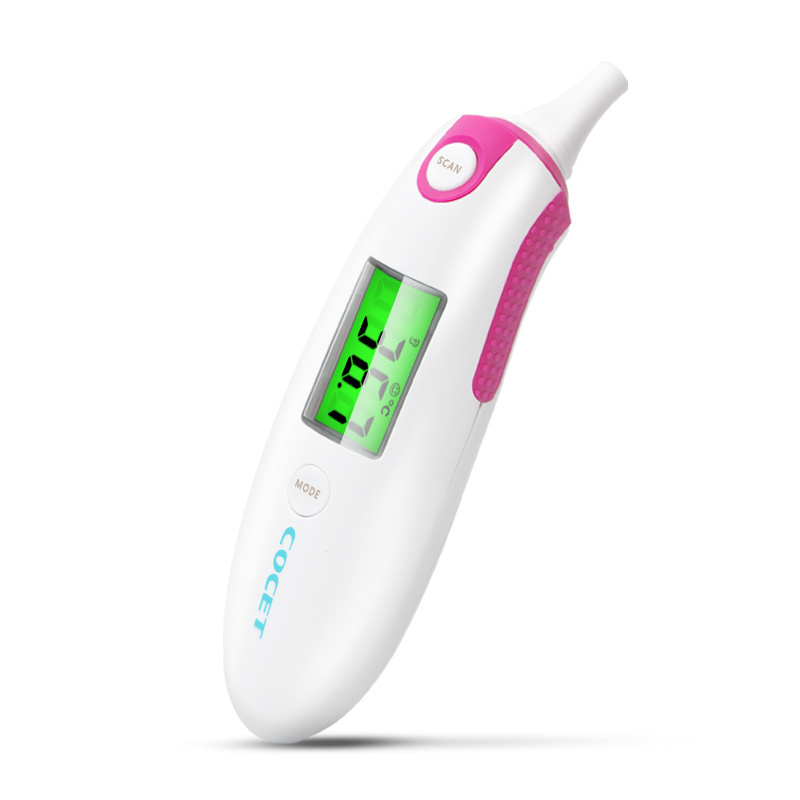 COCET CE 510K Approval Professional Production Children Baby Adult Fever Medical Digital Forehead And Ear Infrared Thermometer