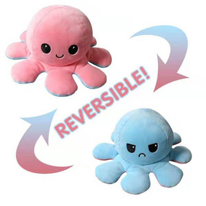 Custom Face Changing Octopus Plush Toy Stuffed Animal Toys Funny Expression Soft Octopus Plush doll Unisex