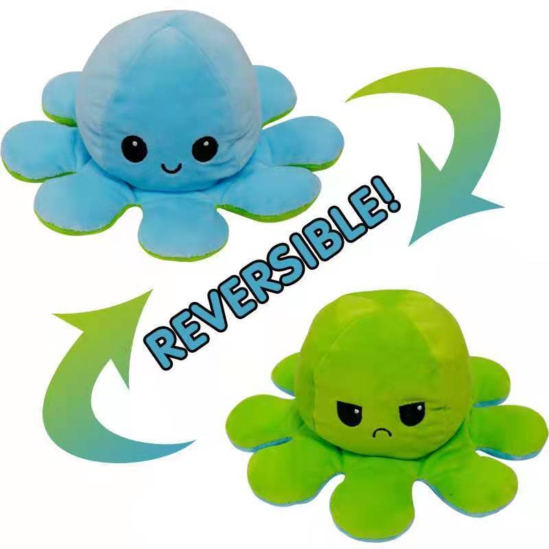 Custom Face Changing Octopus Plush Toy Stuffed Animal Toys Funny Expression Soft Octopus Plush doll Unisex