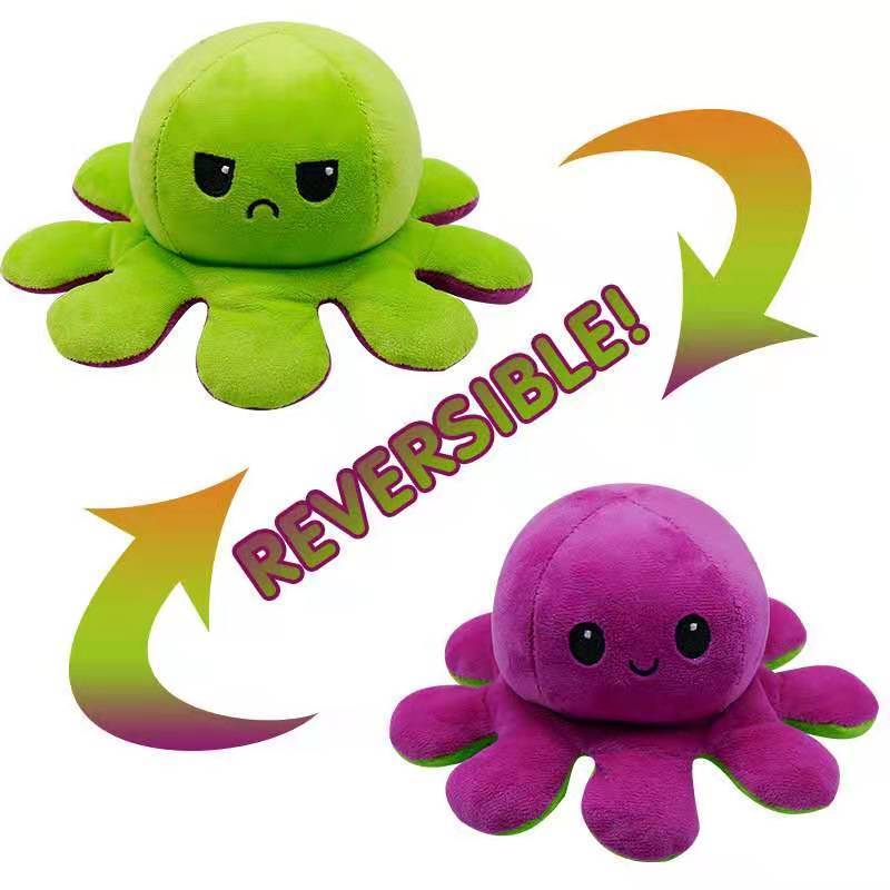 Custom Face Changing Octopus Plush Toy Stuffed Animal Toys Funny Expression Soft Octopus Plush doll Unisex