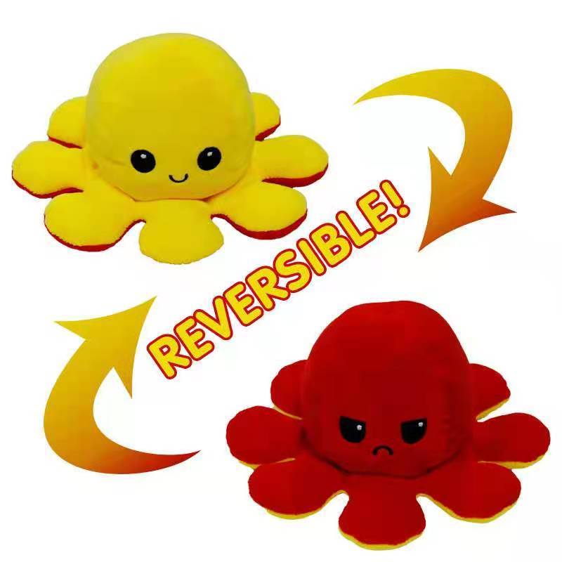 Custom Face Changing Octopus Plush Toy Stuffed Animal Toys Funny Expression Soft Octopus Plush doll Unisex