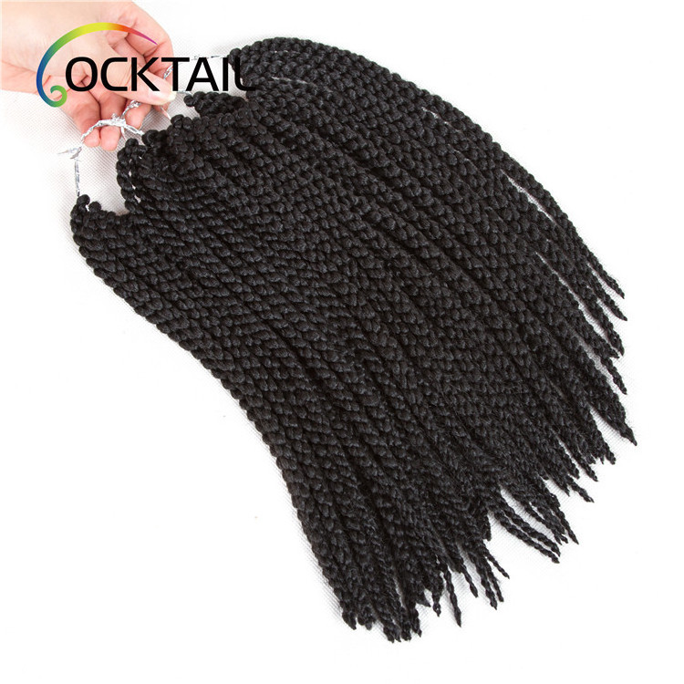 synthetic 3d cubic twist crochet braids hair different length cubic braid, toyokalon fiber synthetic braid hair