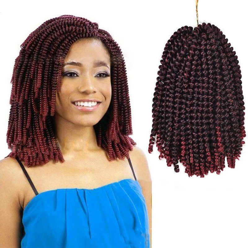 8inch Crochet Braids Jamaican Bounce Synthetic Braiding Hair Short Fluffy Afro Spring Twist Braids Hair Extensions