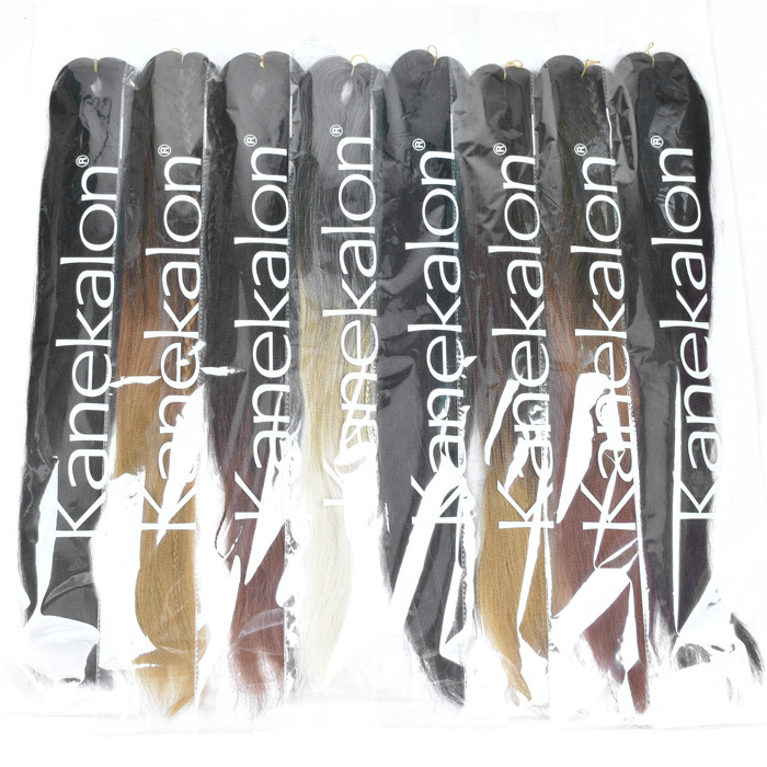 Private Label OEM & ODM Kanekalon Fiber Pre Stretched Braiding Hair, Layered End Easy Braid in Stock