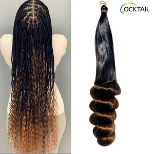 10"-30" 150g  loose wave spiral curl crochet braid pony style factory wholesale french curl braiding hair extensions