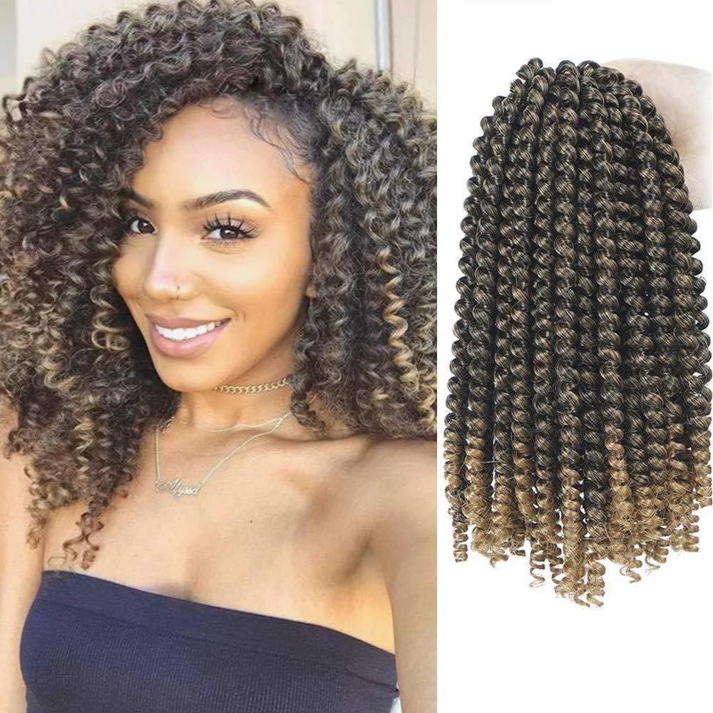 8inch Crochet Braids Jamaican Bounce Synthetic Braiding Hair Short Fluffy Afro Spring Twist Braids Hair Extensions