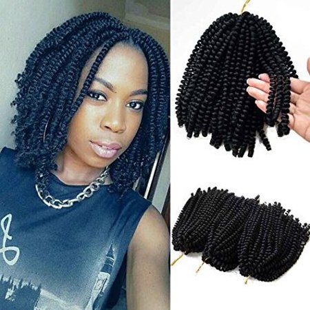 8inch Crochet Braids Jamaican Bounce Synthetic Braiding Hair Short Fluffy Afro Spring Twist Braids Hair Extensions