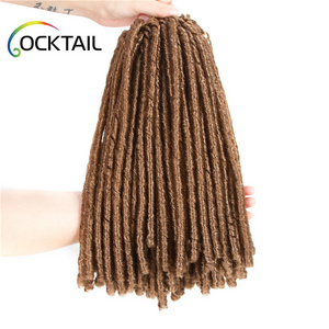 Japanese Kaneka fiber soft dreadlocks hair braids burgundy, crochet soft dread lock synthetic braiding hair in stock