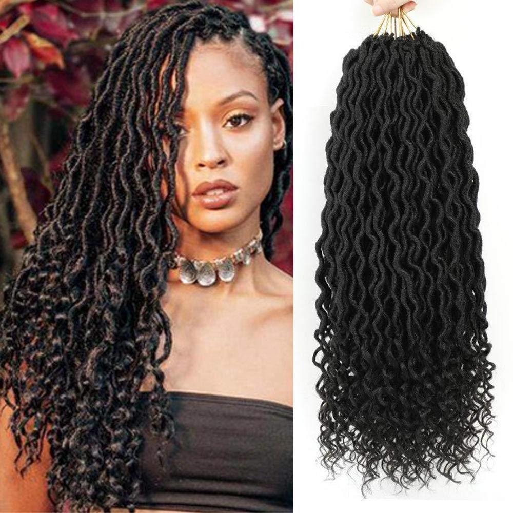 10 12 14 16 20 30 inch goddess faux locs crochet braid hair, 2x mambo 30 strands ombre color curly faux locs hair extensions