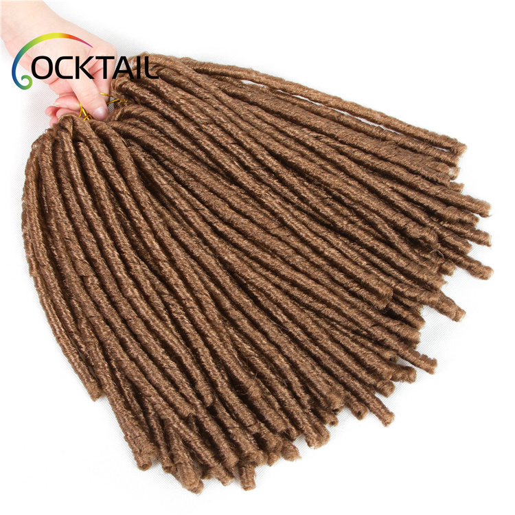 Japanese Kaneka fiber soft dreadlocks hair braids burgundy, crochet soft dread lock synthetic braiding hair in stock