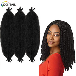 Factory Wholesale Pre-Separated Crochet Braids Hair Synthetic Marley Braiding Hair Afro Spring Twist