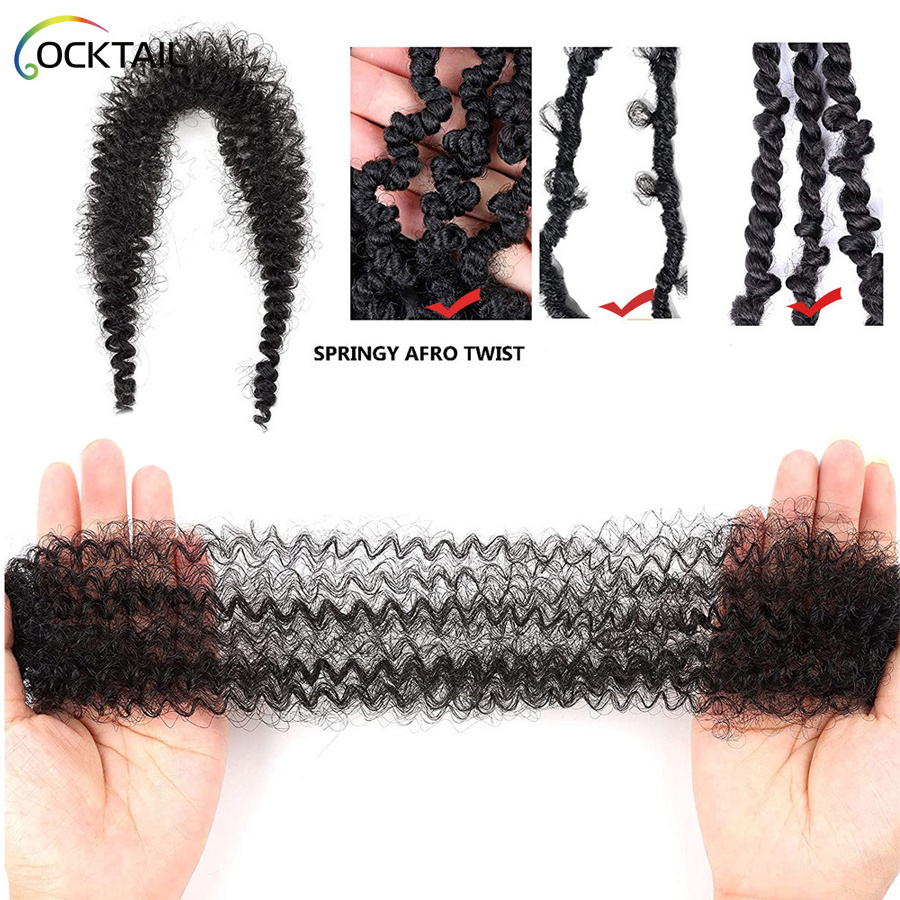 Factory Wholesale Pre-Separated Crochet Braids Hair Synthetic Marley Braiding Hair Afro Spring Twist