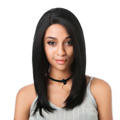 Imported japanese fiber heat resistant synthetic hair lace front wig, tangle free xuchang synthetic lace wig to kenya