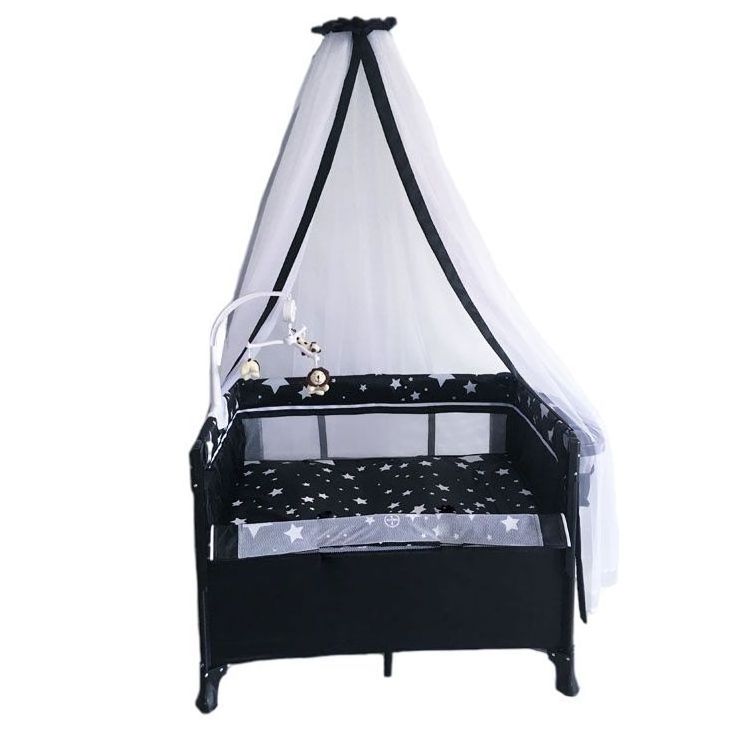 Babi Crib Bed Kids Cribs Foldable Baby Cot For Sale With mosquito nets