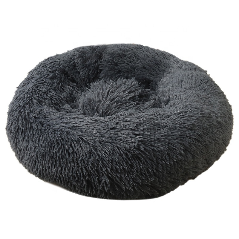 dog beds 2021 suppliers premium calming faux fur plush smart round pet sofa designer elevated large dogs beds