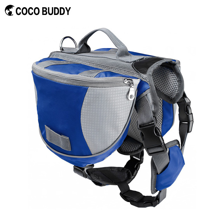 Outdoor Dog Adjustable Backpack with Reflective Strip Dog for Dog Backpack Travel Hiking Camping(L)