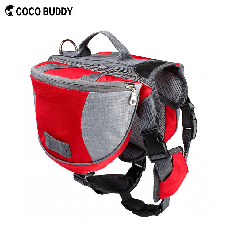 Outdoor Dog Adjustable Backpack with Reflective Strip Dog for Dog Backpack Travel Hiking Camping(L)