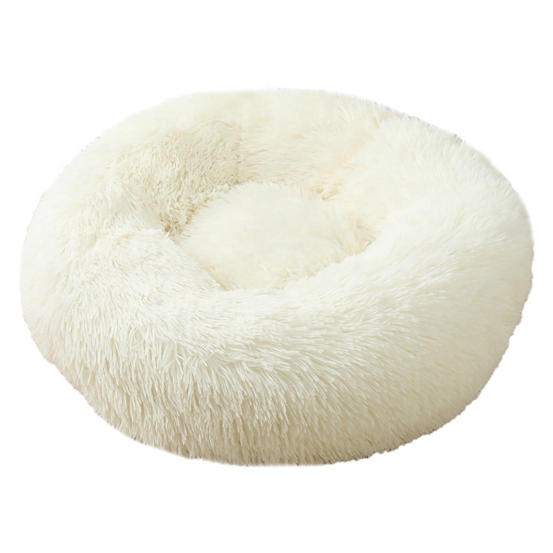 dog beds 2021 suppliers premium calming faux fur plush smart round pet sofa designer elevated large dogs beds