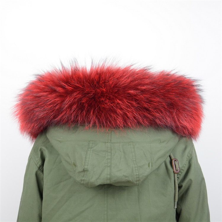 Newest Lining 70cm Real Fur Collar Genuine Raccoon Fur Trim Scarf For Women Man Jacket Parka Fashion Warm Hooded Collar