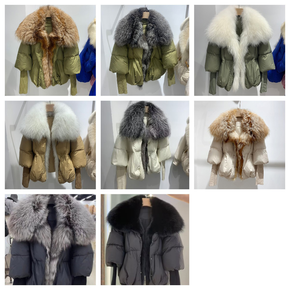 New Arrivals Windproof Bomber Jacket White Duck Down Coat Women With Red Fox Fur Collar And Placket