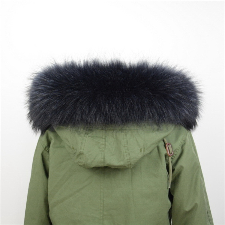 Newest Lining 70cm Real Fur Collar Genuine Raccoon Fur Trim Scarf For Women Man Jacket Parka Fashion Warm Hooded Collar