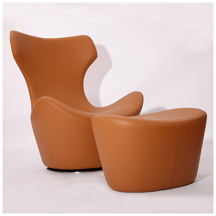 leather chaise lounge chair with ottoman