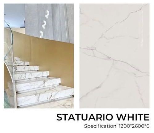 Hot-selling popular mesh white marble granite slab 1200*2600*6mm for living room and dining room