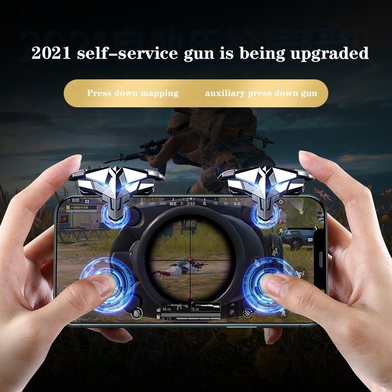 New alloy Eat chicken button automatic click hand play four-finger controller G10 shooting trigger