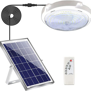 Solar Ceiling Lights Indoor and Outdoor, Integrated Cool White and Warm White Switchable 1000Lumen for Barn, Porch, Patio