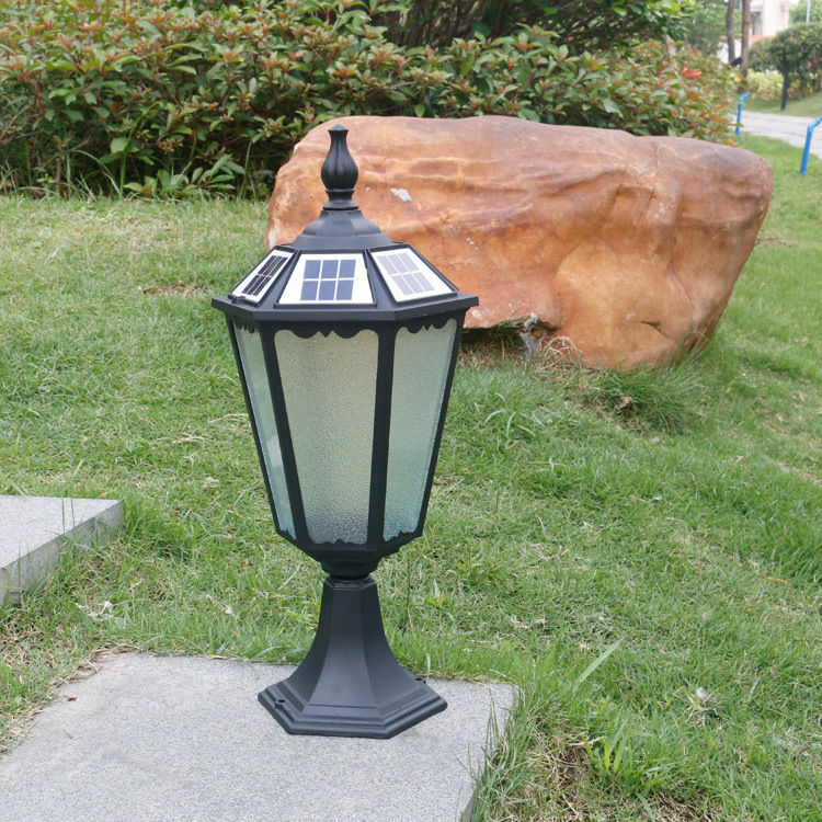 Dusk to dawnAluminium Solar Post Lights Outdoor Waterproof for Garden Post Pole Mount, Replaceable Bulb, Decorative Lamp