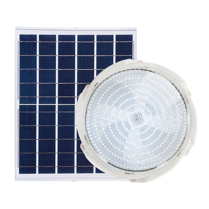 Kekety Solar Ceiling Light Outdoor Indoor Solar Lamp Dimmable Panel Lamp Home Decor Light Fixture For Corridor Garden Living Roo