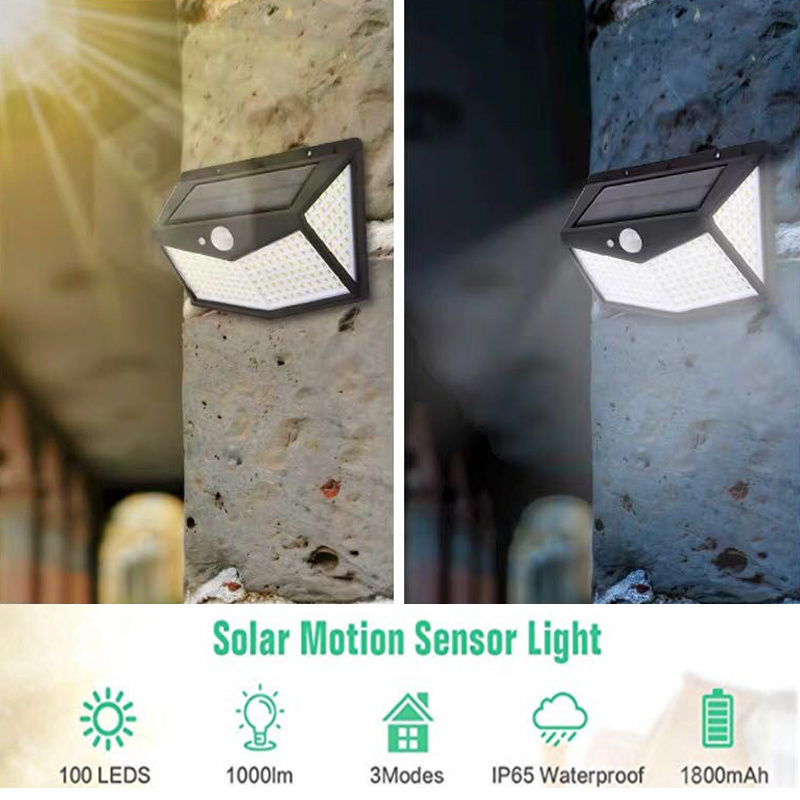 IP65 Waterproof Solar Garden Wall Lights Outdoor Modern Wall Light for Porch Backyard Decoration