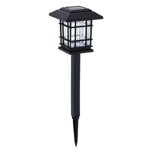 2024 New product Outdoor Waterproof Plastic Garden Yard Courtyard Landscape Decoration Solar House Cottage Led Stake Lamp