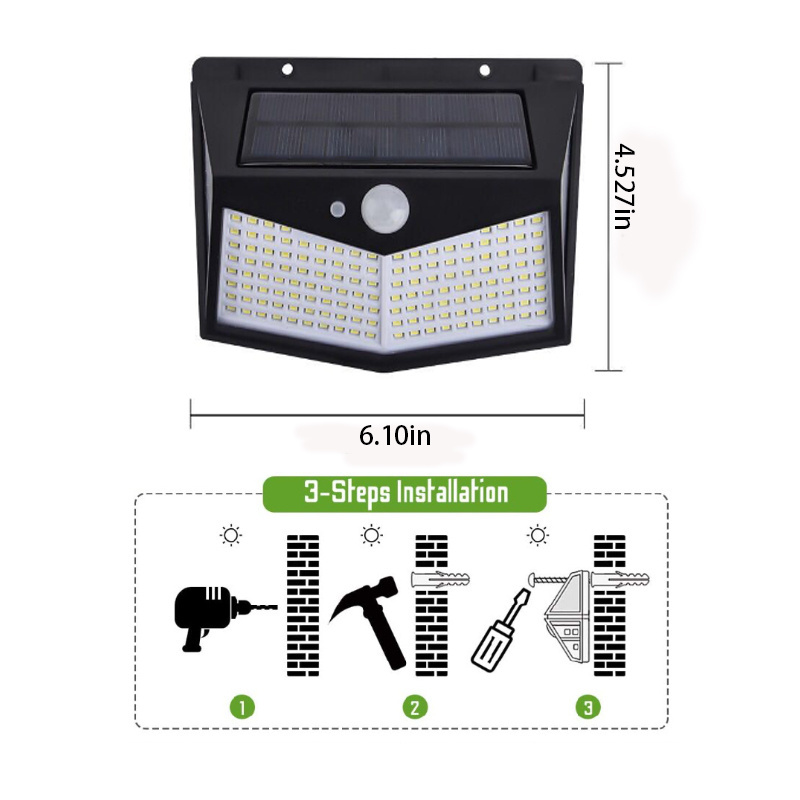 IP65 Waterproof Solar Garden Wall Lights Outdoor Modern Wall Light for Porch Backyard Decoration