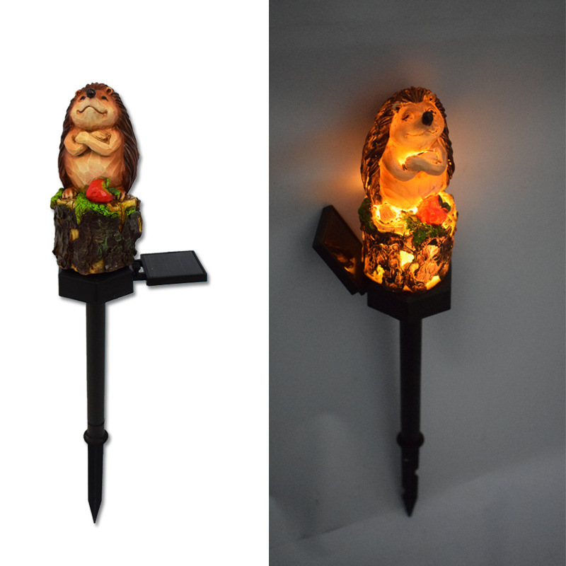 Outdoor LED Solar Stake Light Cartoon animal Outdoor Lamp Ground Plug Spike Light Lawn Lamp  for Patio  LED Solar Lights