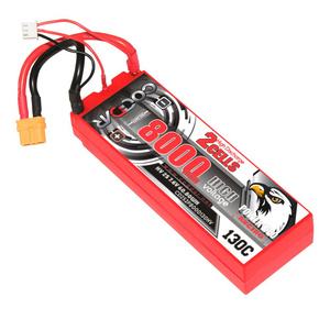 CODDAR RC LiPo Battery 2S 8000MAH HV 7.6V 130C Hard Case 5mm Bullet Stick Pack 1/10 scale Racing RC cars LiHV