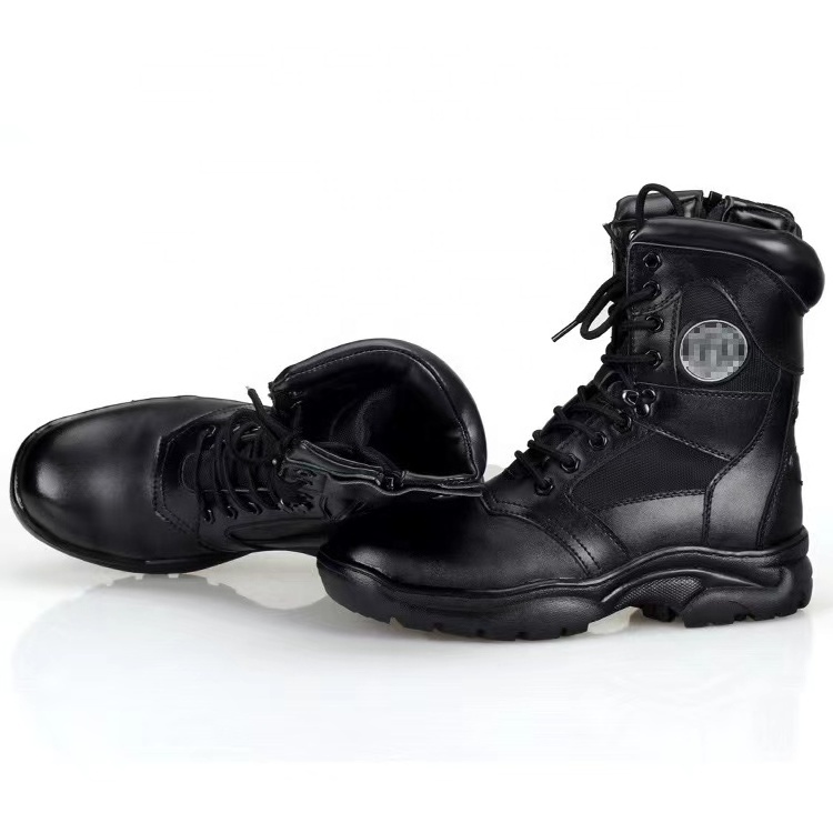 OEM top sale black high cut outdoor safety boots Tactical Boots Combat Boots steel toe function shoes