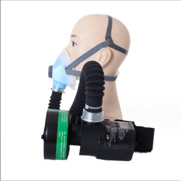 Electric air supply portable gas mask Protective Half face mask long tube respirator