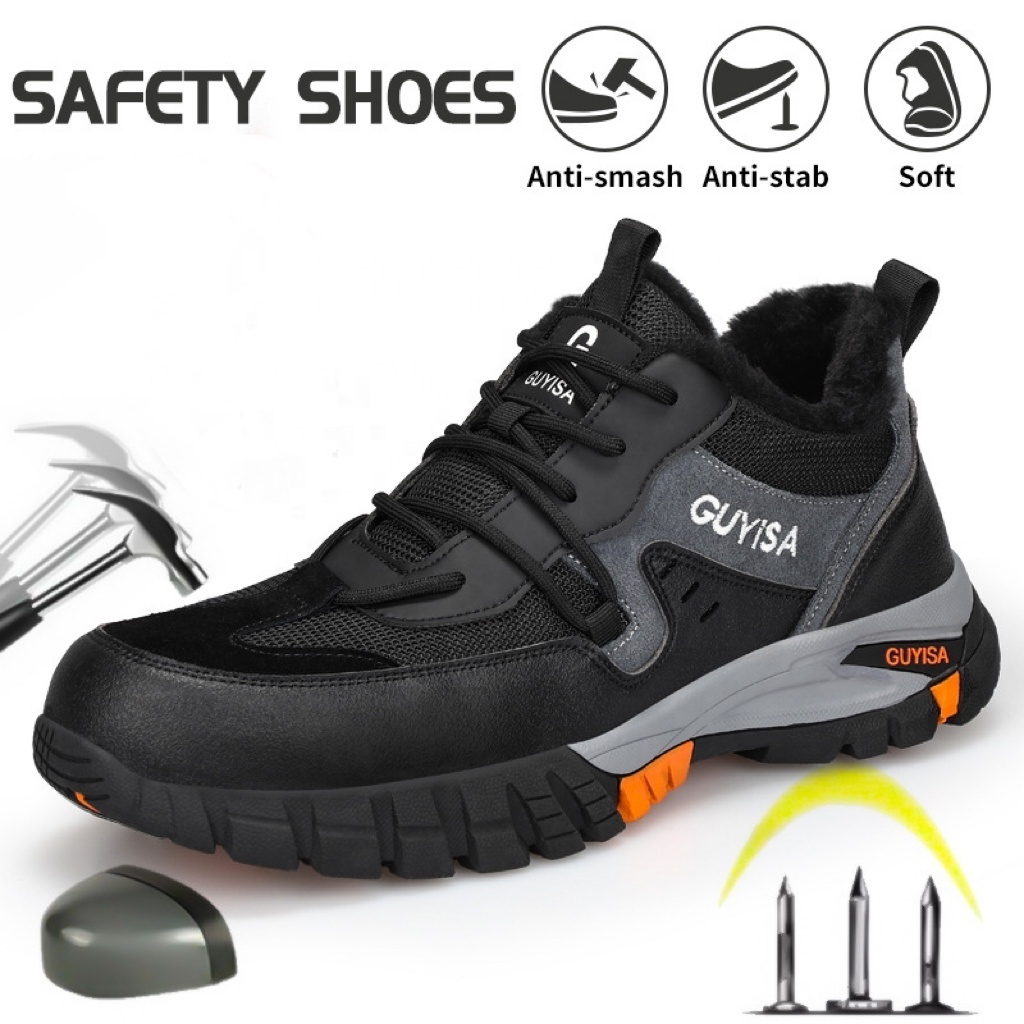 Low-tops Outdoor Fashion safety shoes men Breathable Work Boot Anti Puncture Steel Toe Sport function Shoes mens work shoes