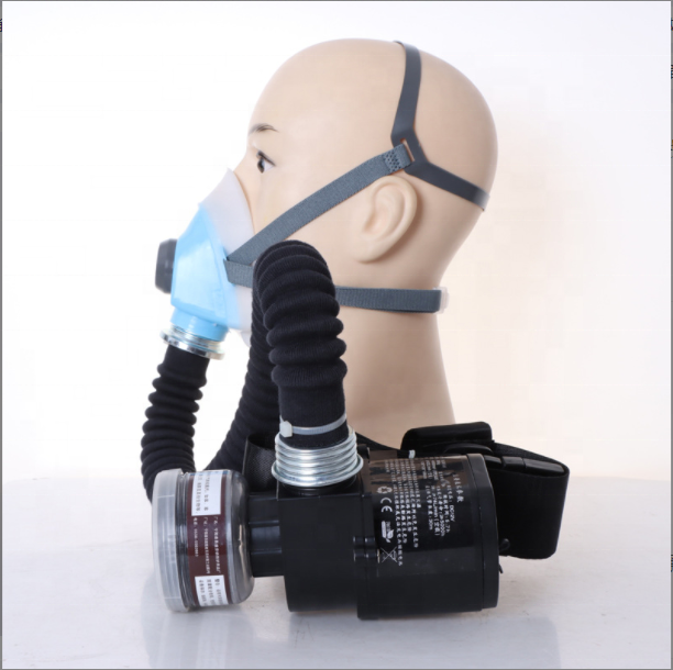 Electric air supply portable gas mask Protective Half face mask long tube respirator